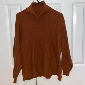 Free People softly structured sweater rust